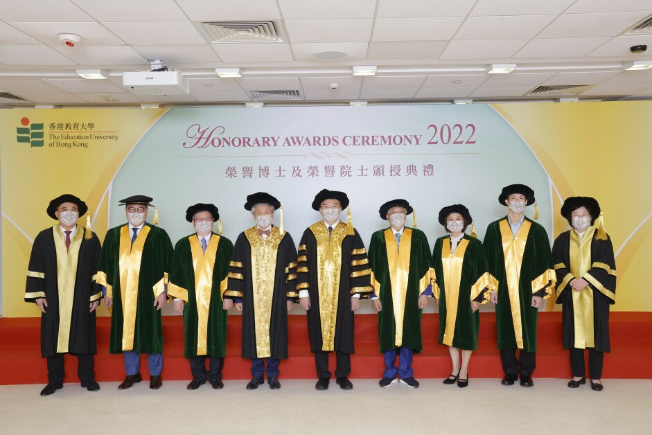 EdUHK holds a Honorary Awards Ceremony today on its Tai Po campus, at which five Honorary Fellows receive their honours in person