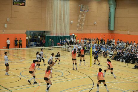 Tianjin Women's Volleyball Team play an exhibition match with the EdUHK women's team