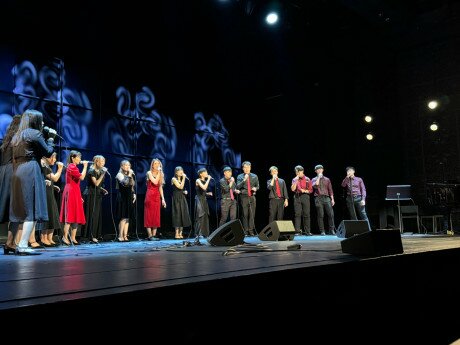 Lacov, the vocal jazz ensemble from EdUHK performing at the conference