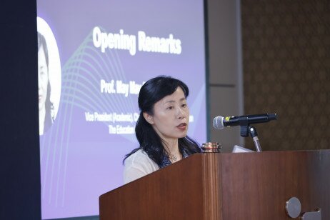 EdUHK Vice President (Academic) Professor May Cheng May-hung highlights the University’s various initiatives to leverage innovative technologies