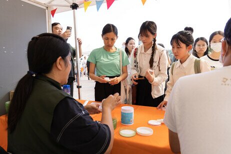 Interactive booths set up by social welfare NGOs 