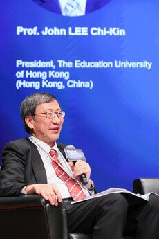 EdUHK President Professor John Lee Chi-Kin chairs the panel “Demographic Change and Education in Future”