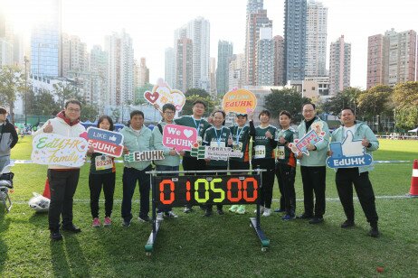 EdUHK running team participated in the annual Hong Kong Marathon today