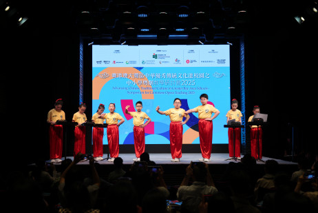 Ng Wah Catholic Primary School Cantonese Opera School Team perform Mulan Joins the Army