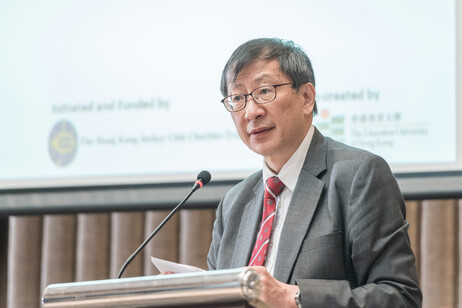 教大校长李子建教授致辞欢迎「赛马会创新教育力量」伙伴校长、他们的团队及导师