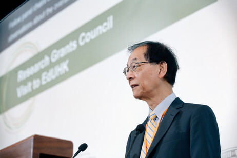The RGC Chairman, Professor Timothy Tong Wai-cheung makes an opening remark