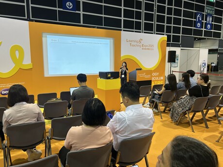 EdUHK scholar Dr Chrysa Keung Pui-chi presents at the Learning and Teaching Expo 2025