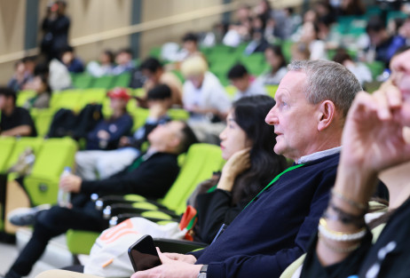 Professor Potter John from University College London delivers a keynote speech 