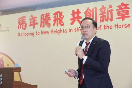 副校長（研究與發展）陳智軒教授介紹教大在科研創新、知識轉移及區域發展方面的積極角色