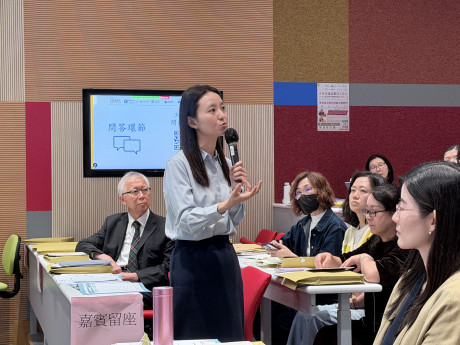 宣道會葉紹蔭紀念小學中文科主任劉禕汀老師亦分享前線教學經驗