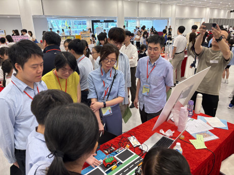 School representatives present to the judges