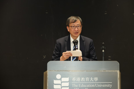 教大校長李子建教授致辭歡迎兩位嘉賓到訪，並感謝外交學院的支持