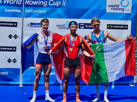 EdUHK Congratulates Elite Athlete Student Chiu Hin-chun on Winning Gold at the Lightweight Men’s Single Sculls at the 2024 World Rowing Cup II in Switzerland